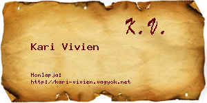 Kari Vivien névjegykártya